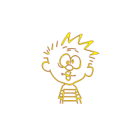 Sticker Calvin Verliefd